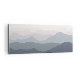 Tablou pe pânză - Valuri de munți - 100x40 cm