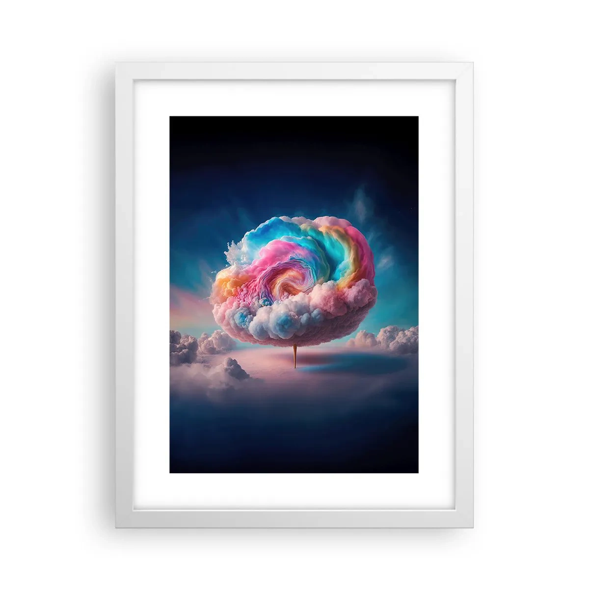 Poster în ramă albă - Visul unui parc de distracții - 30x40 cm