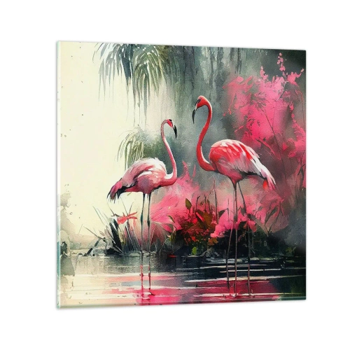 Tablou pe sticlă - O lecție de farmec natural - 30x30 cm