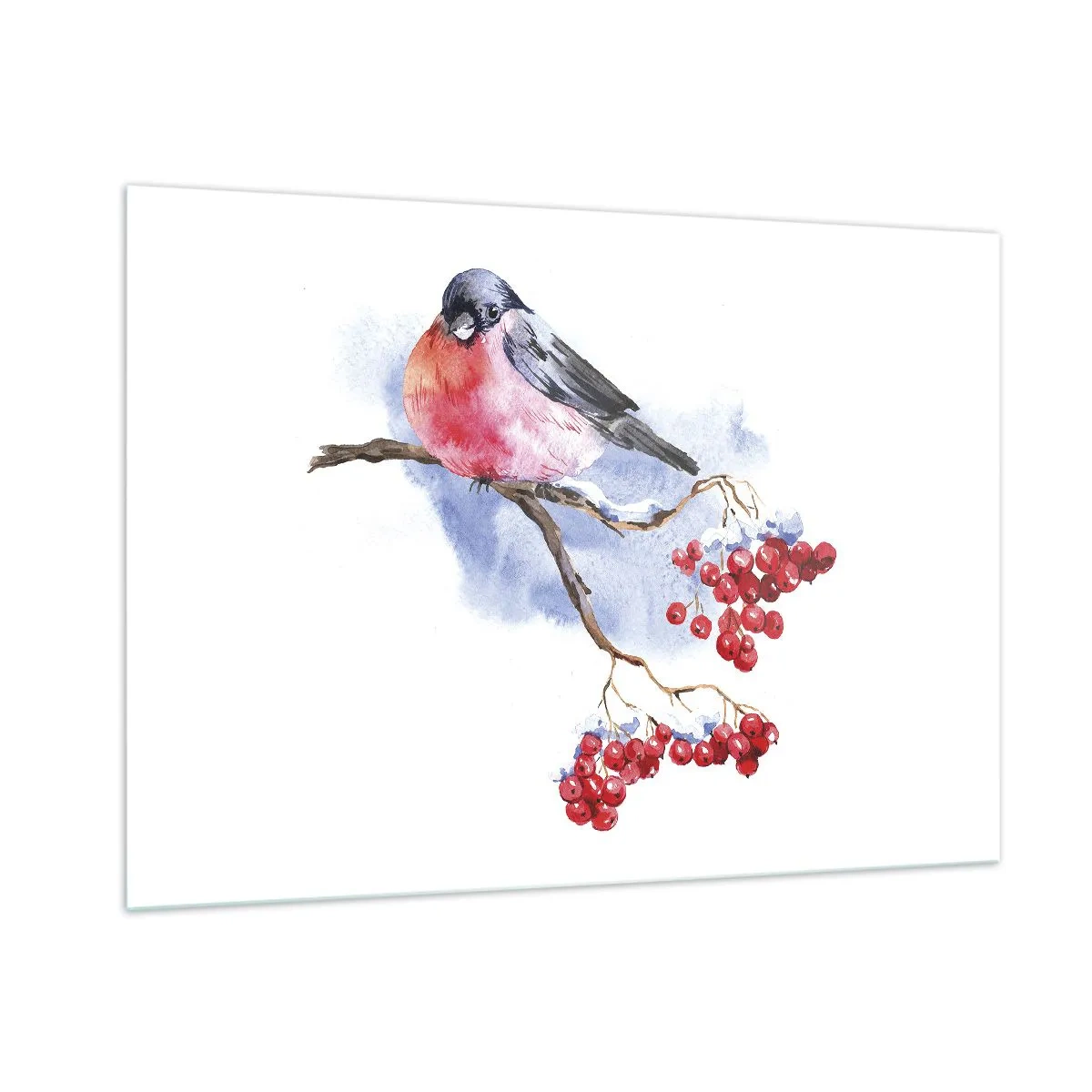 Tablou pe sticlă - Iarna în culori - 100x70 cm