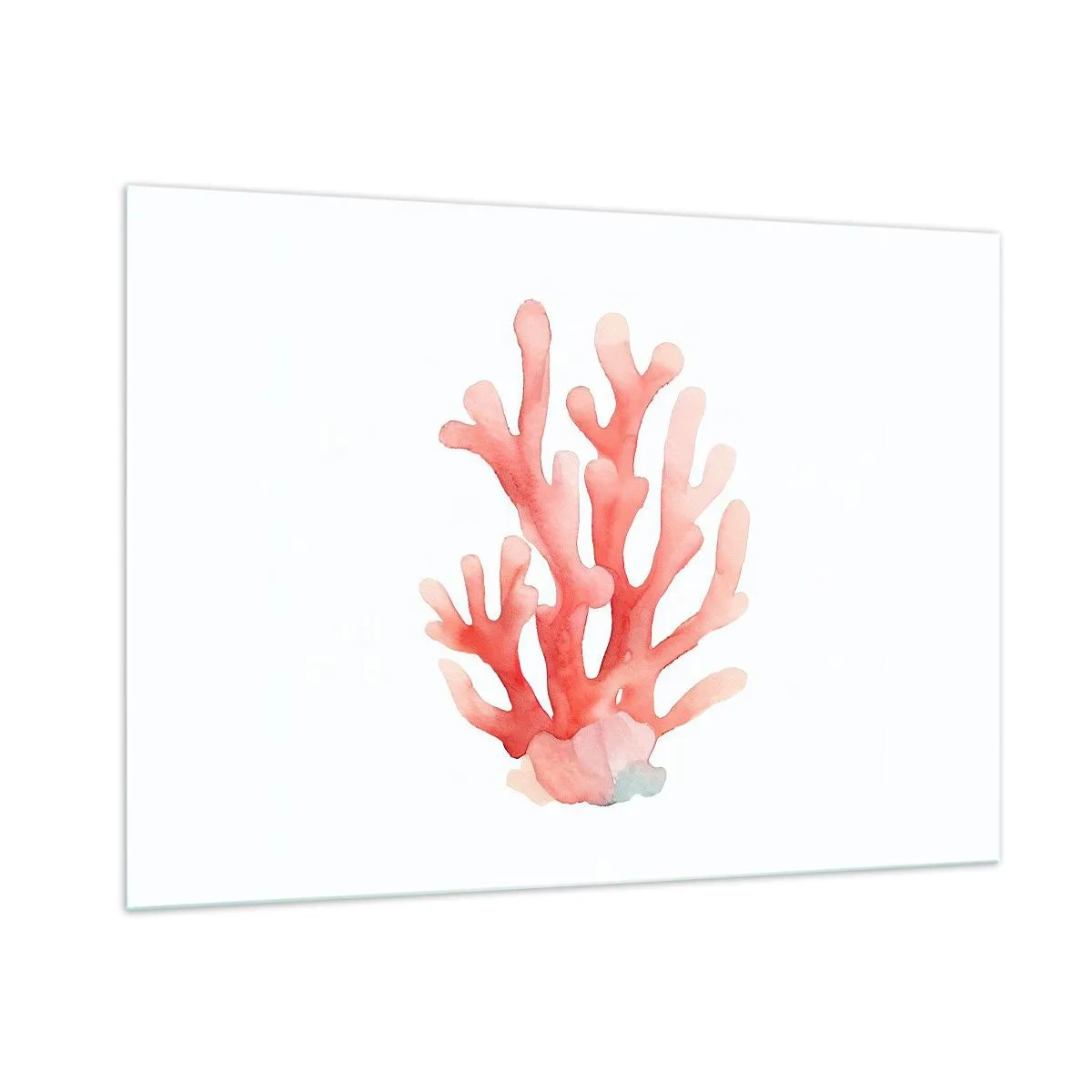 Tablou pe sticlă - Culoare de coral - 100x70 cm