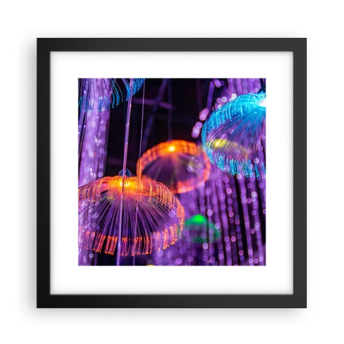 Poster în ramă neagră - Fântână de lumină - 30x30 cm