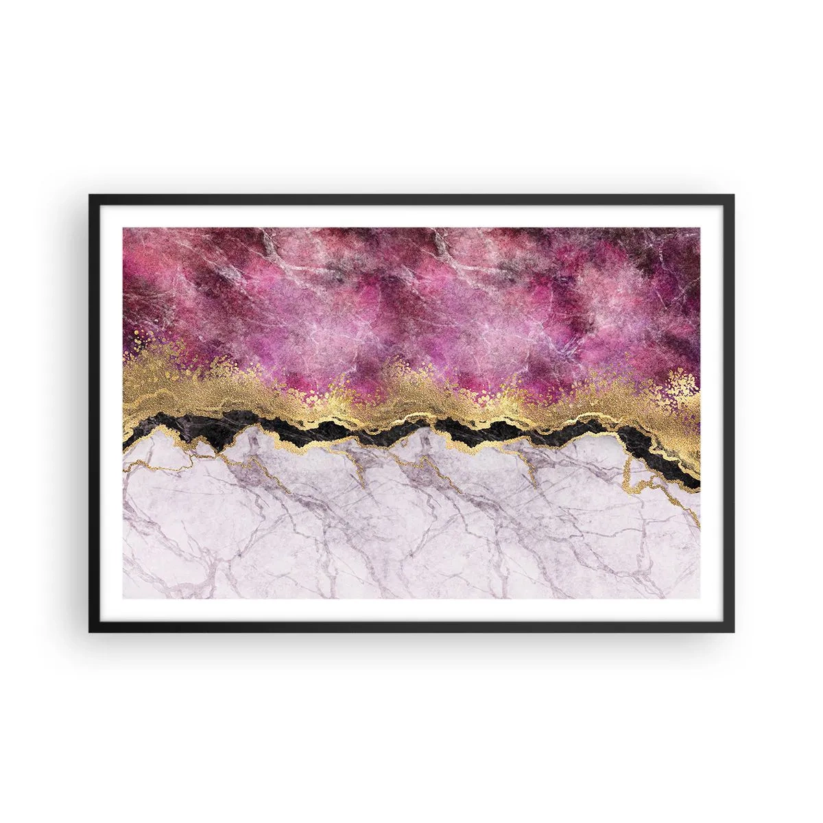 Poster în ramă neagră - La graniță - 91x61 cm