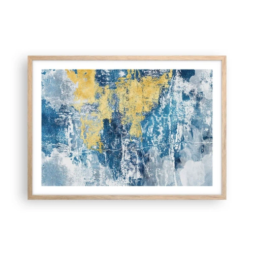 Poster în ramă de stejar deschis - Abstracție de vreme - 70x50 cm