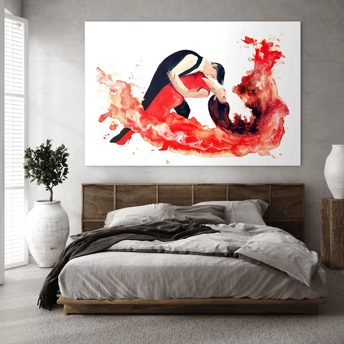 Tablou pe sticlă - Tango - un val senzual - 100x70 cm