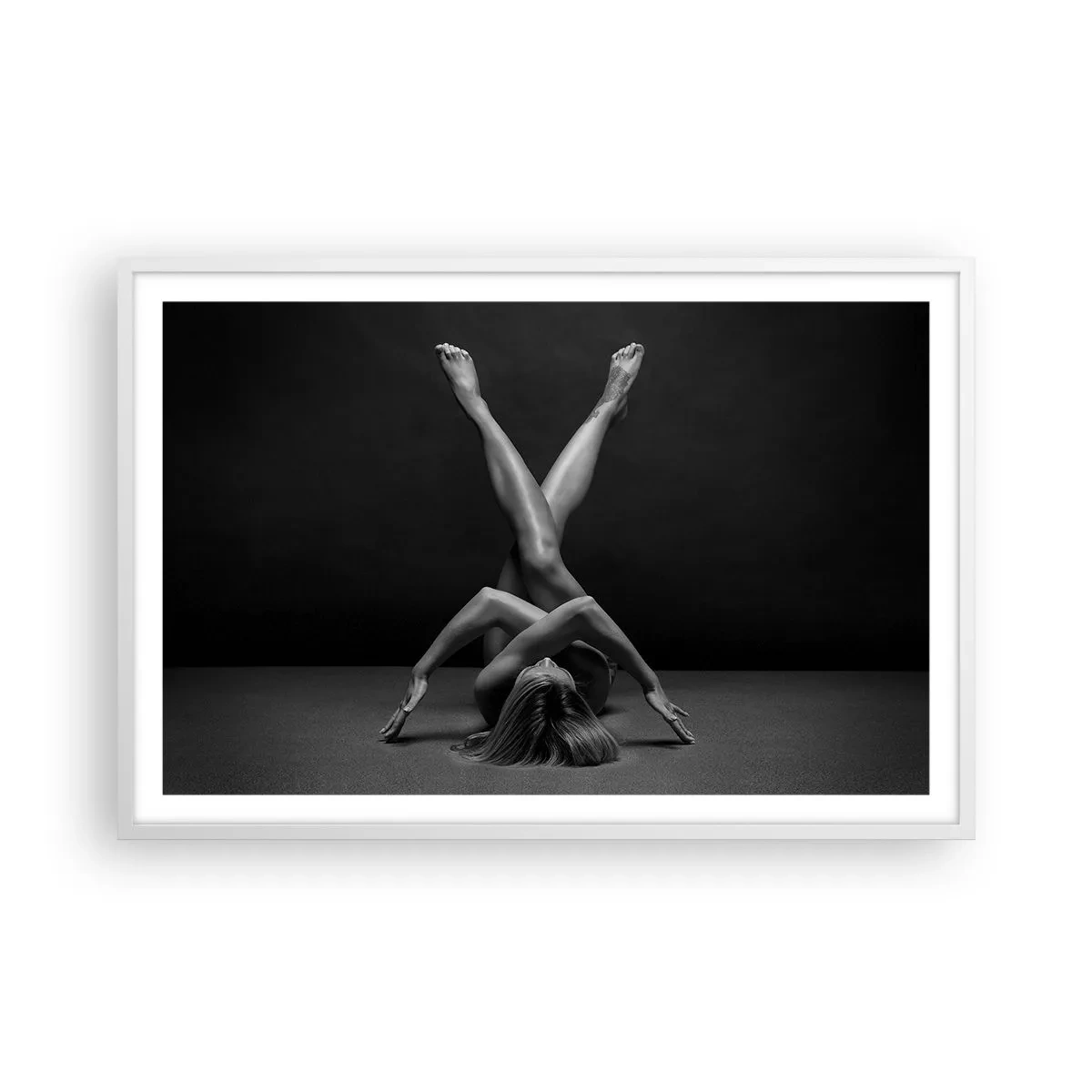 Poster în ramă albă - Geometria nudității - 91x61 cm