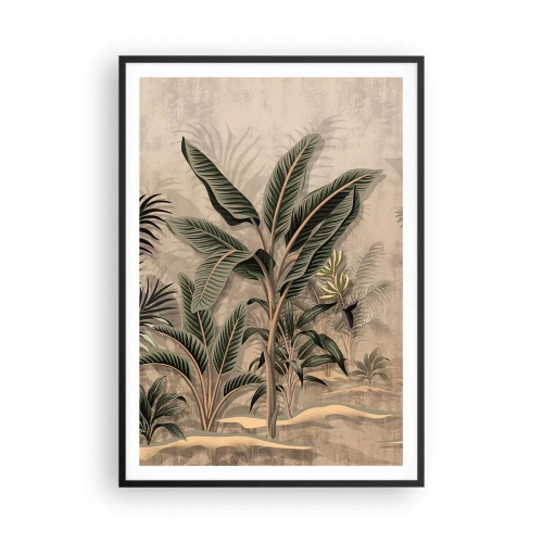 Poster în ramă neagră - Gravură în stil colonial - 70x100 cm