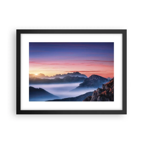 Poster în ramă neagră - Peste văi - 40x30 cm