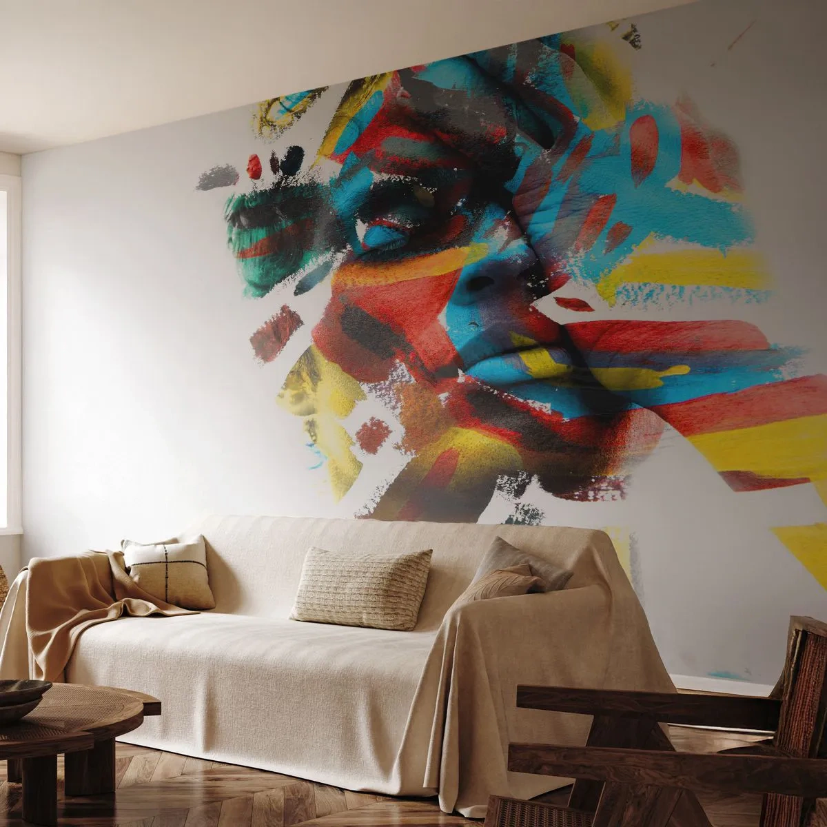 Tapet Premium Sand - Personalitate colorată - Abstracția, Bucată, Grafică - 400x280 cm