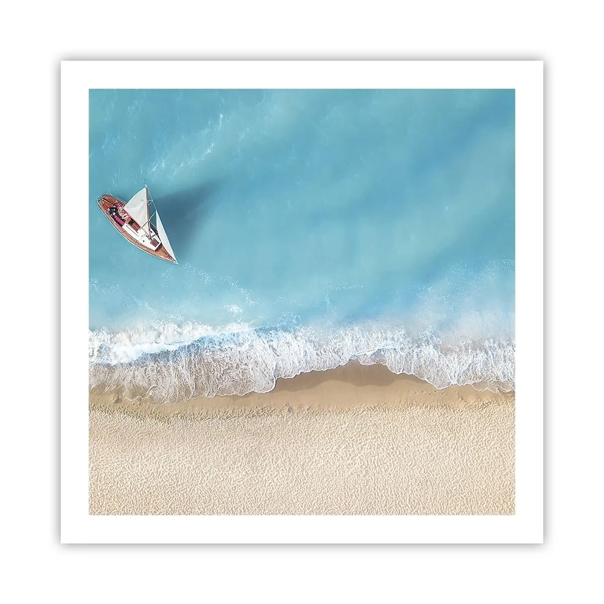 Poster - La frontieră dintre albastru și auriu - 60x60 cm