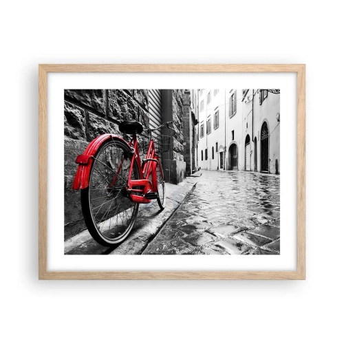 Poster în ramă de stejar deschis - Adevărata frumusețe nu îmbătrânește - 50x40 cm