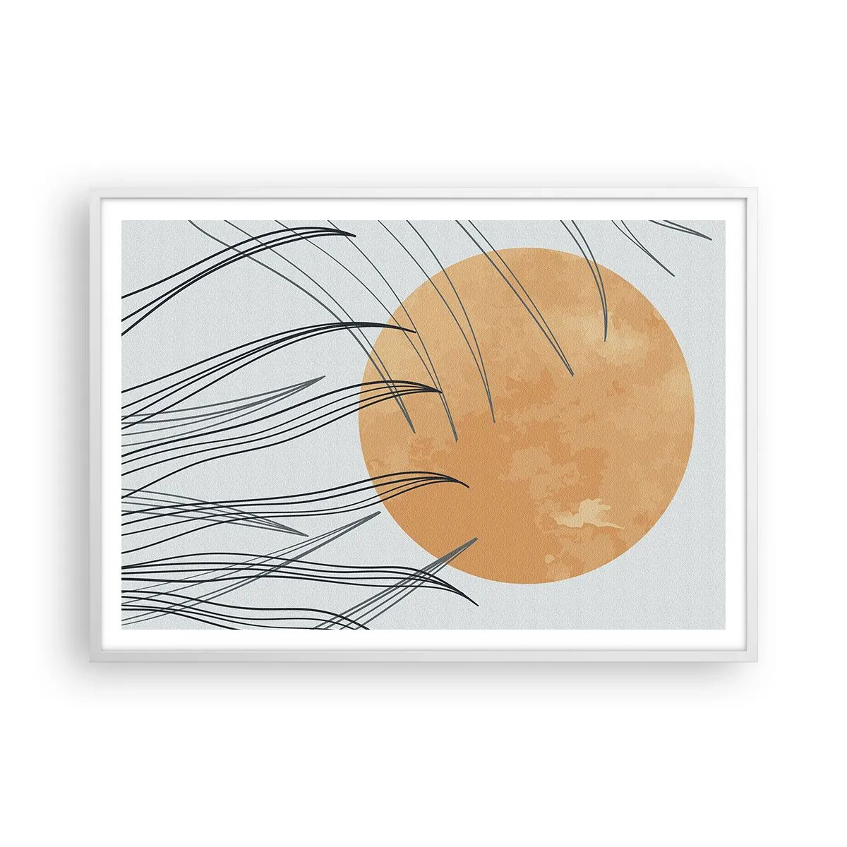 Poster în ramă albă - Întotdeauna spre soare - 100x70 cm