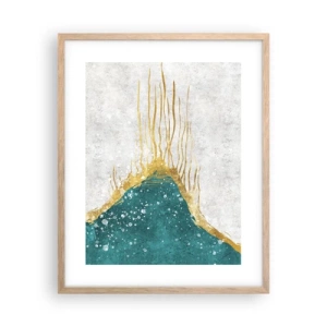 Poster în ramă de stejar deschis - Mareea de aur - 40x50 cm