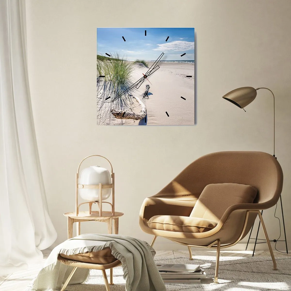 Ceas de perete - Ceas pe sticlă - Cea mai frumoasă? Baltică - 30x30 cm