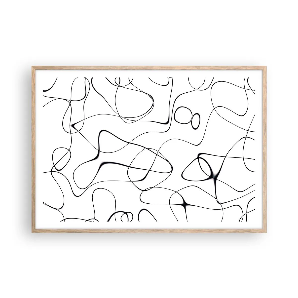 Poster în ramă de stejar deschis - Căile vieții, căile destinului - 100x70 cm