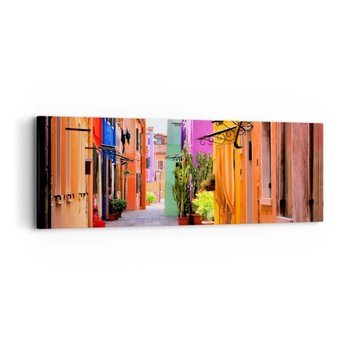 Tablou pe pânză - Aleea curcubeului - 90x30 cm