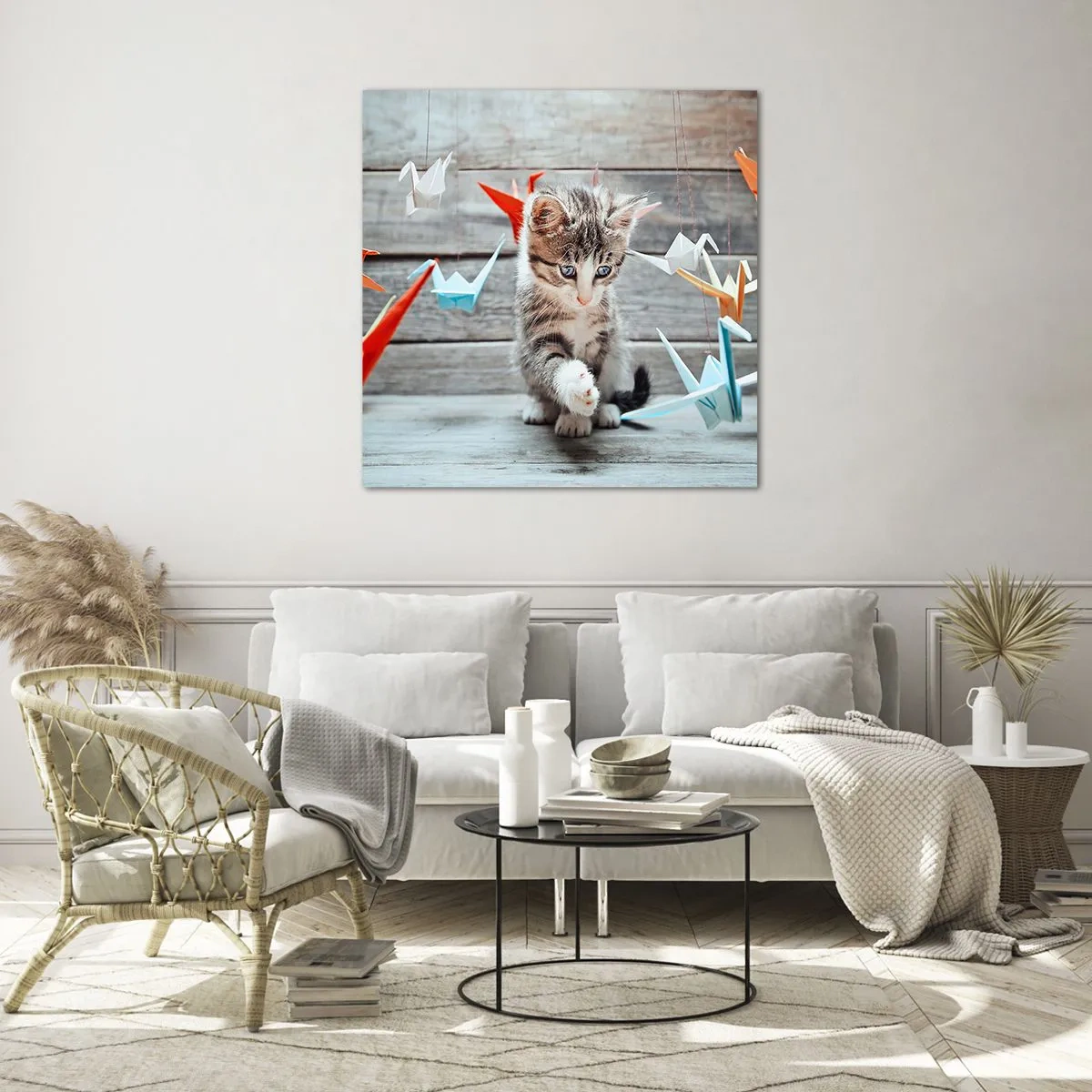 Tablou pe sticlă - Prima lecție - 60x60 cm