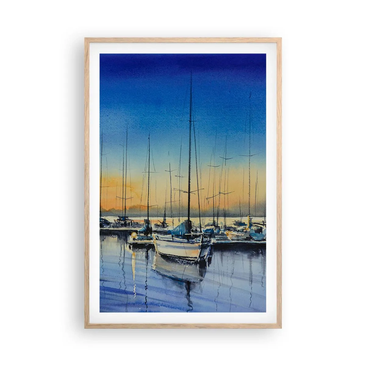 Poster în ramă de stejar deschis - Sfârșitul unei zile bune - 61x91 cm