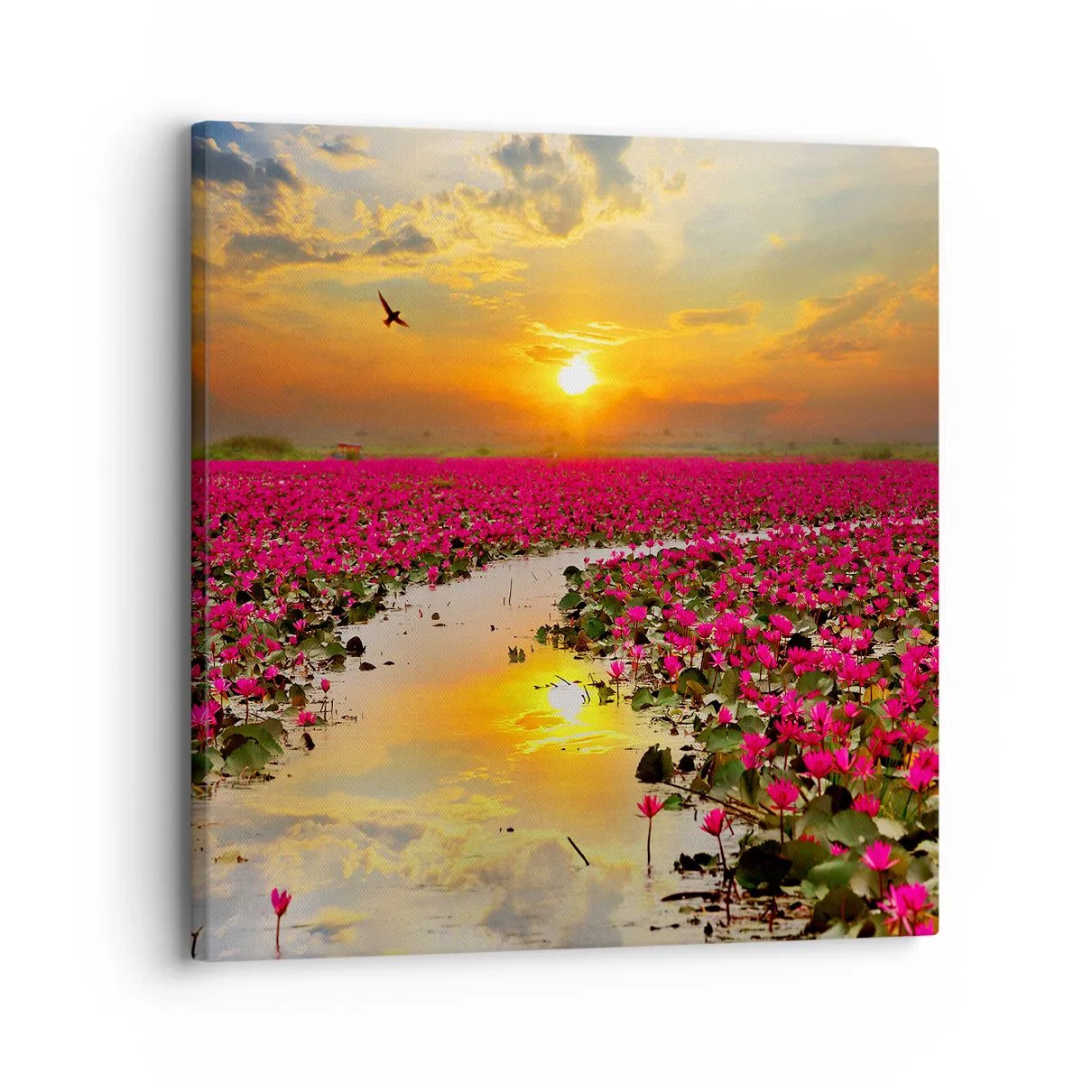 Tablou pe pânză - Viața secretă a lacului - 30x30 cm