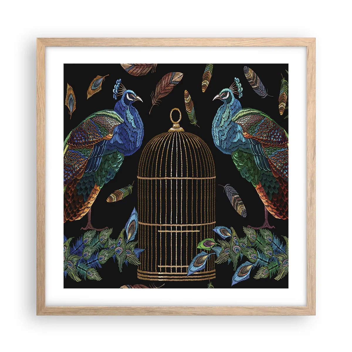 Poster în ramă de stejar deschis - În veșmânt regal - 50x50 cm