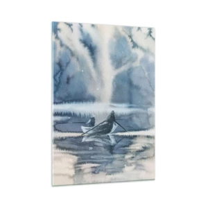 Tablou pe sticlă - Pescarii în paradisul lor - 50x70 cm