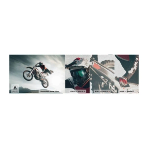 Mostră tapet Premium Canvas - Nu există distracție fără risc - Motocross, Motocicletă, Motociclist - 100x30 cm