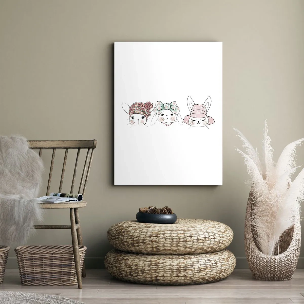 Tablou pe pânză - Gânditoare, tristă, mulțumită - 55x100 cm