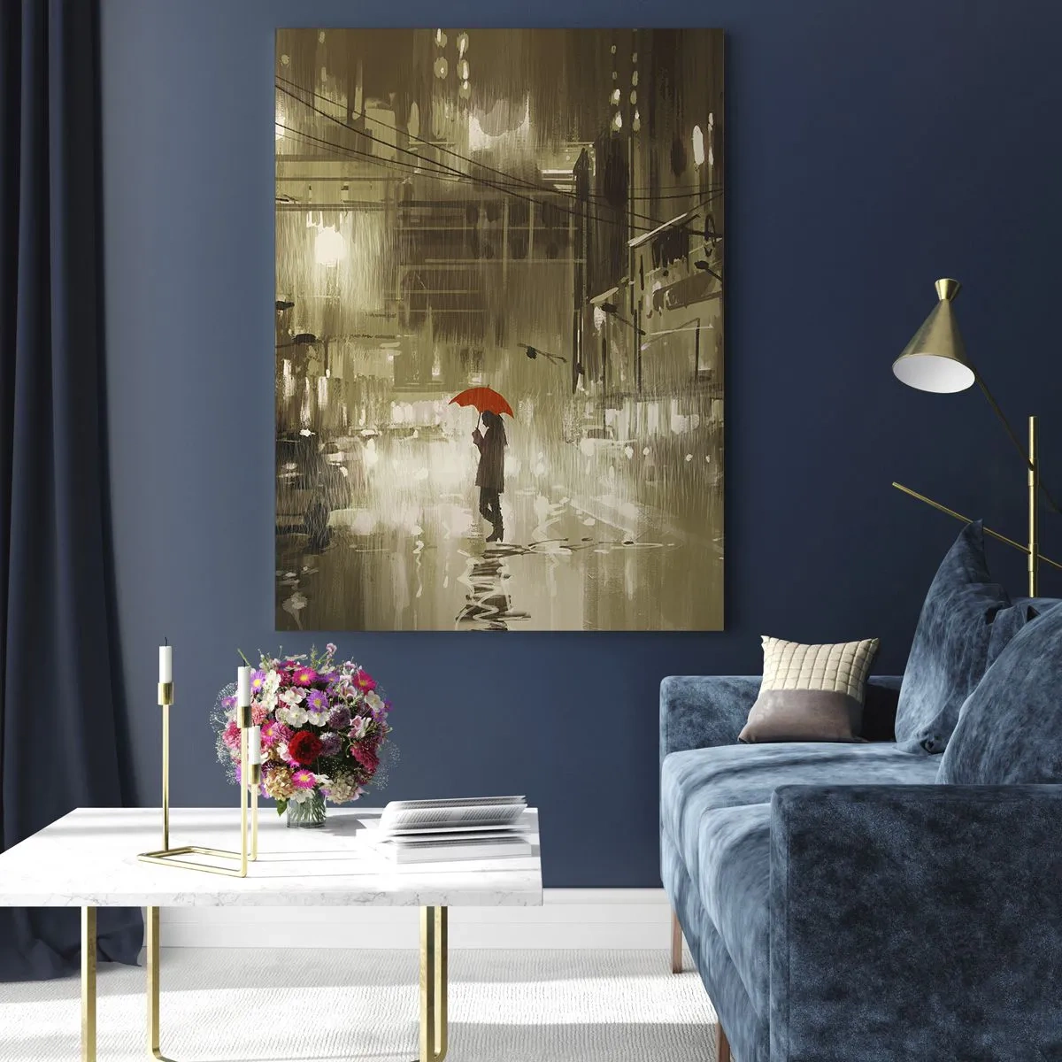 Tablou pe sticlă - Singură, dar nu singuratică - 70x100 cm