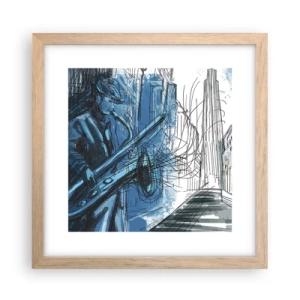 Poster în ramă de stejar deschis - Rapsodie urbană - 30x30 cm