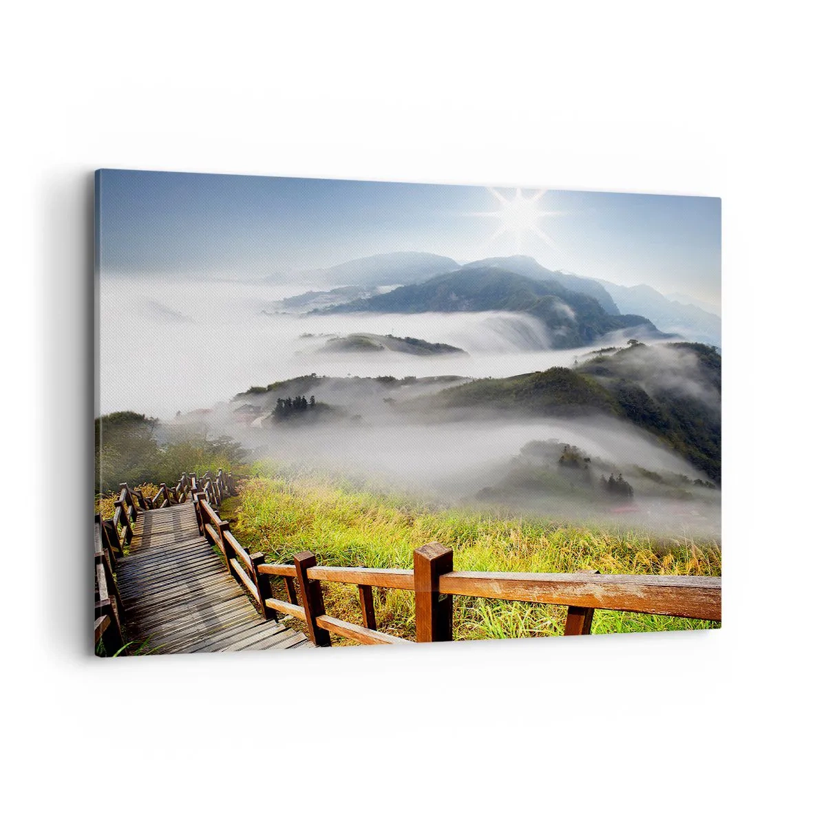 Tablou pe pânză - Țesut de strălucire și ceață - 100x70 cm