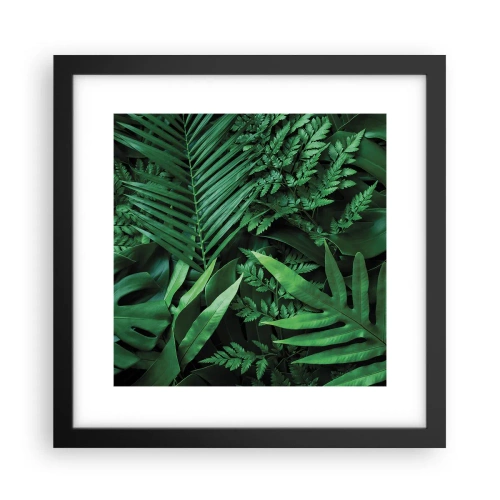 Poster în ramă neagră - Înfășurate în verde - 30x30 cm