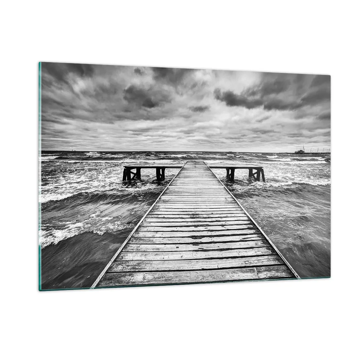 Tablou pe sticlă - Aștept ca vântul să fugărească... - 120x80 cm