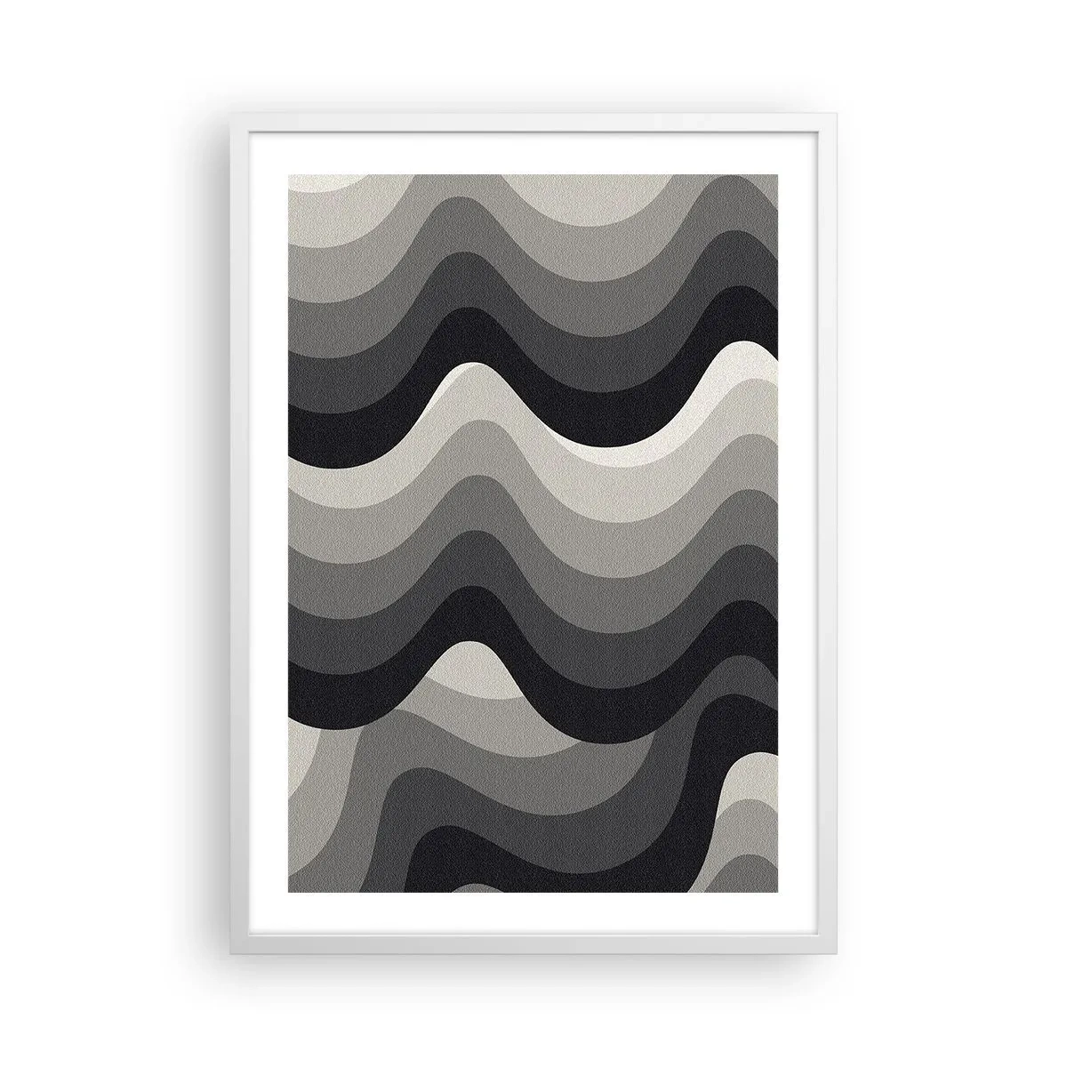 Poster în ramă albă - Val după val - 50x70 cm