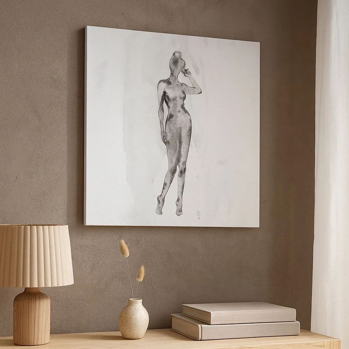 Tablou pe pânză - Un studiu al idealului de feminitate - 30x30 cm