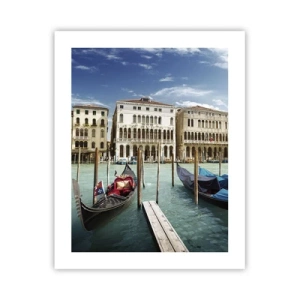 Poster - Palate în albastru - 40x50 cm