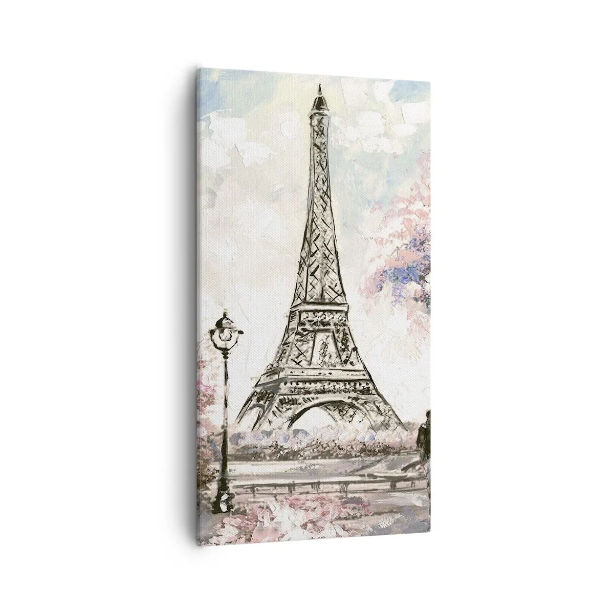 Tablou pe pânză - Plimbare în aprilie la Paris - 55x100 cm