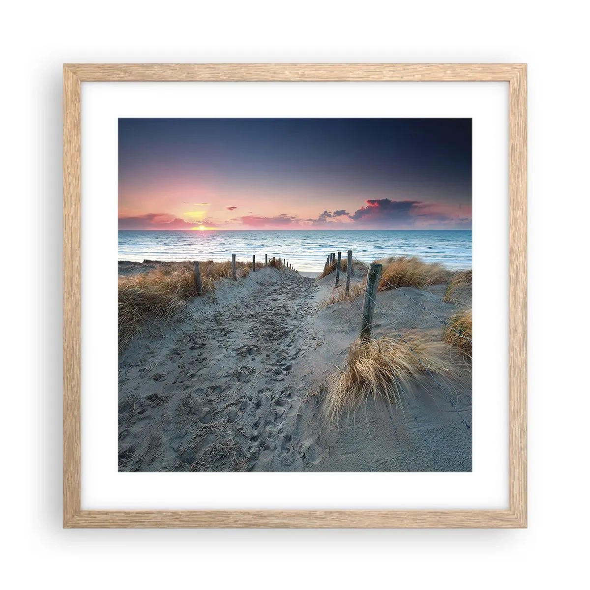 Poster în ramă de stejar deschis - Ai revărsat un curcubeu cu splendoare radiantă... - 40x40 cm
