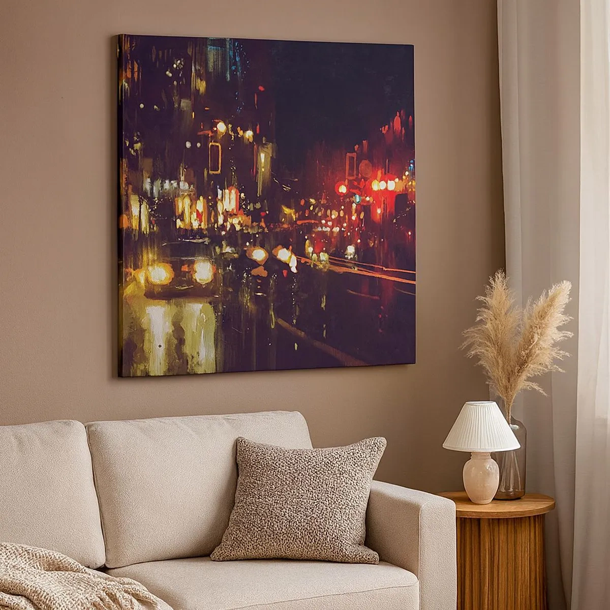 Tablou pe pânză - Scufundat în lumina nopții - 30x30 cm