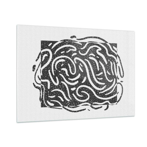 Tablou pe sticlă - Abstracție: dansul bucuriei - 100x70 cm