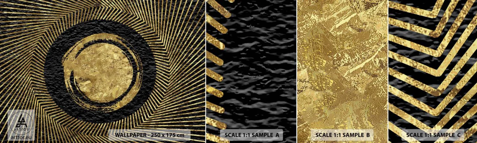 Mostră de Tapet Standard Eco - Compoziție glamour - Art Deco, Modern, Glamour - 100x30 cm