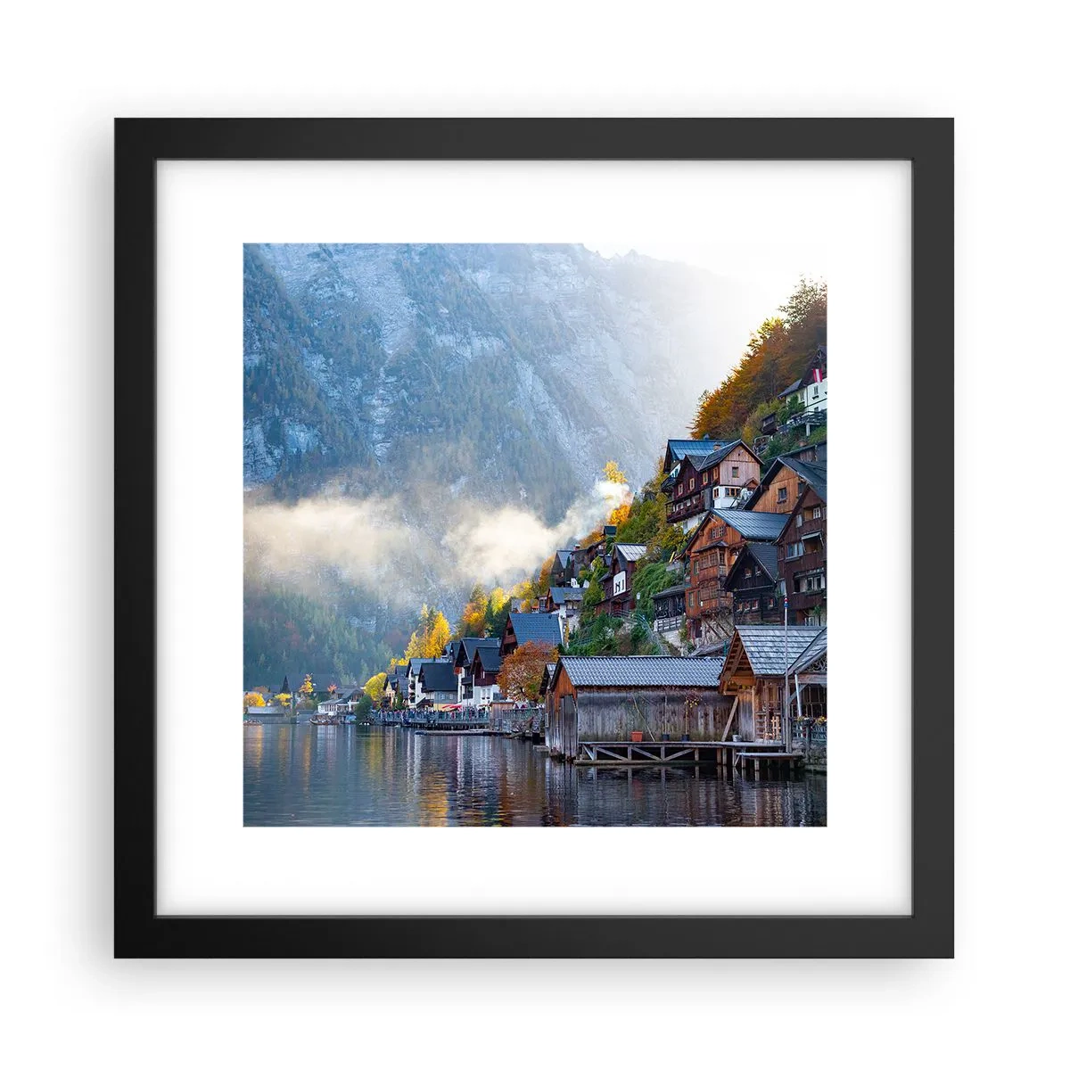 Poster în ramă neagră - Atmosferă alpină - 30x30 cm