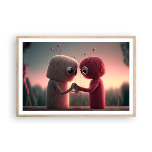 Poster în ramă de stejar deschis - Toată lumea are voie să iubească - 91x61 cm