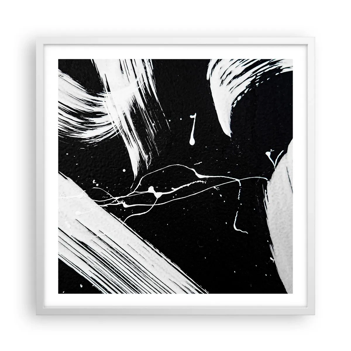 Poster în ramă albă - Abisul întunericului - 60x60 cm