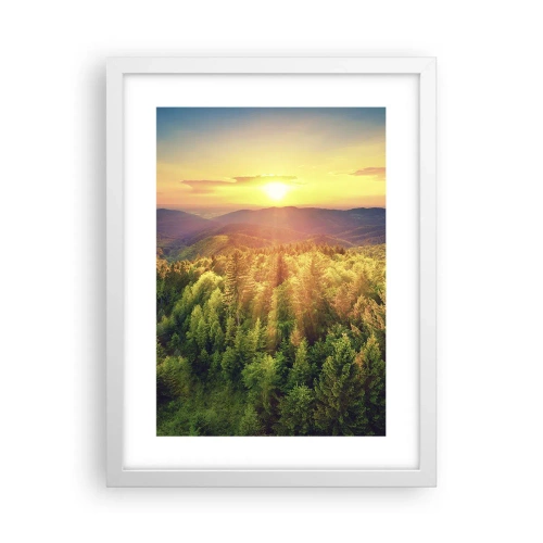 Poster în ramă albă - Vârfuri și culmi - 30x40 cm