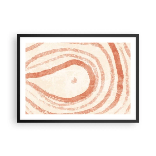 Poster în ramă neagră - Cercuri de corali - compoziție - 70x50 cm