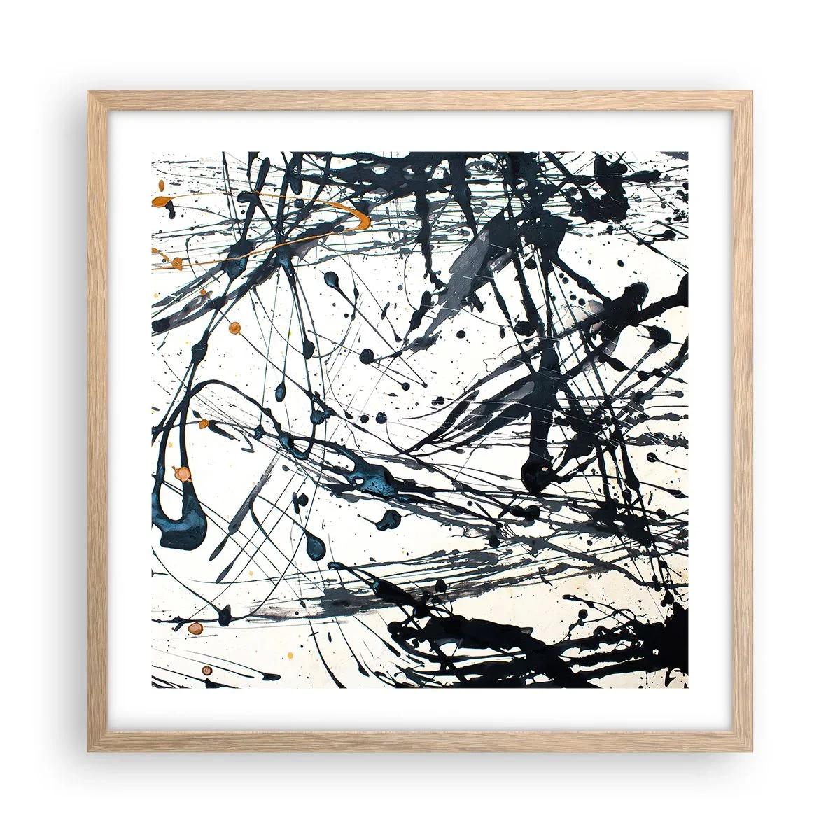 Poster în ramă de stejar deschis - Cu sau fără sens? - 50x50 cm