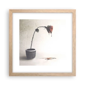 Poster în ramă de stejar deschis - Rosa dolorosa - 30x30 cm