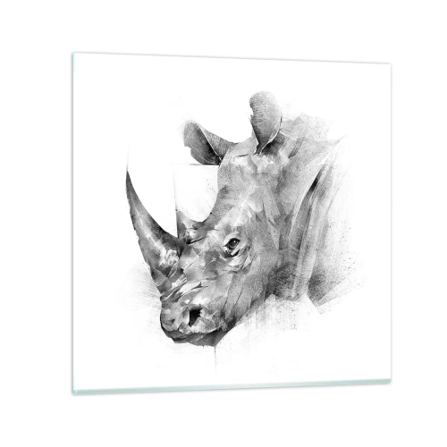 Tablou pe sticlă - Portret african - 70x70 cm