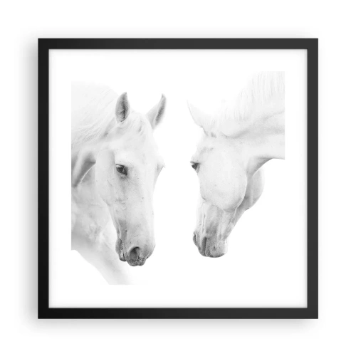 Poster în ramă neagră - Este aceasta o prietenie...? - 40x40 cm