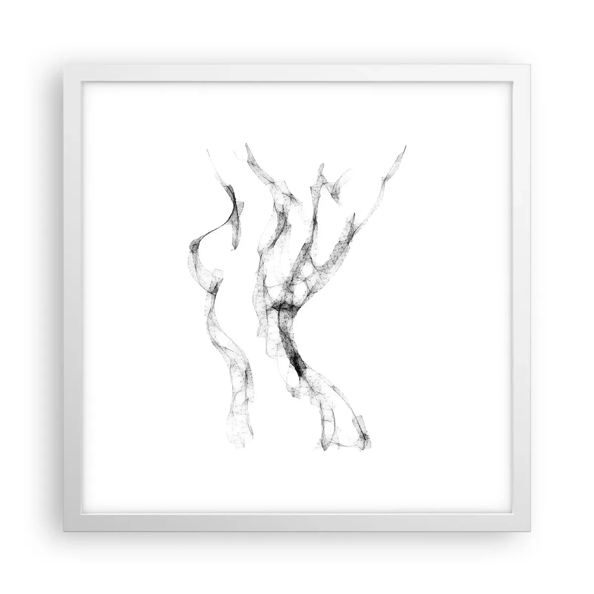 Poster în ramă albă - Frumoasa și puternică - 40x40 cm